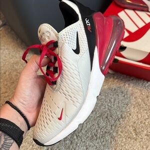 Nike Air Max 270 Grey and Maroon Sneakers